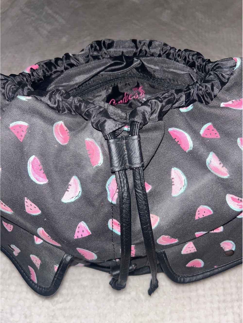 Candie’s Watermelon Drawstring Backpack - Picture 4 of 6